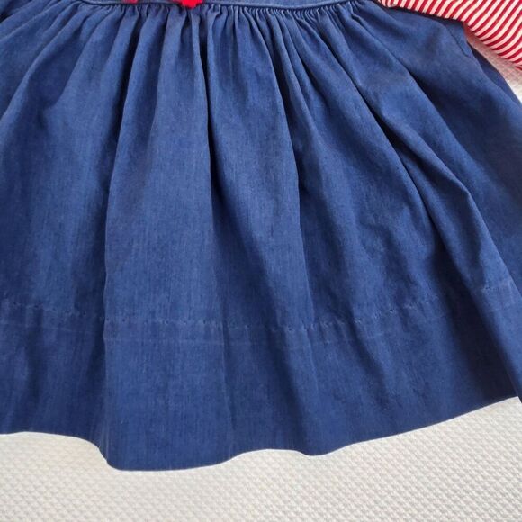 Vintage Nanette Infant Girls Dress 6-9 Mo Nautical Sailor Blue Red - Picture 4 of 7